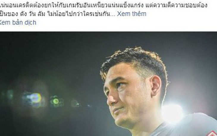 Thủ môn Văn Lâm được Muangthong United ca ngợi là biểu tượng 