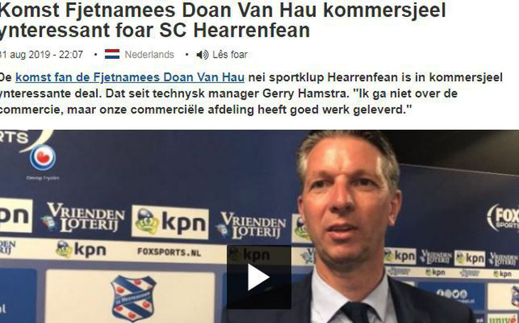 Giám đốc kỹ thuật FC Heerenveen: 