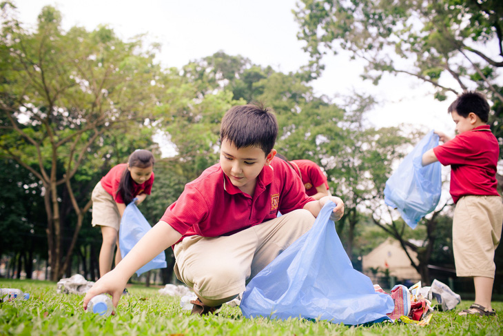 Học sinh Trường quốc tế Việt Úc nỗ lực nói không với rác thải nhựa - Ảnh 1.
