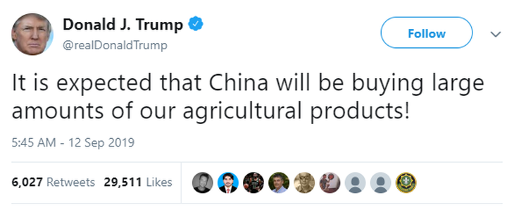 Ông Trump chờ Trung Quốc mua thật nhiều nông sản - Ảnh 1.
