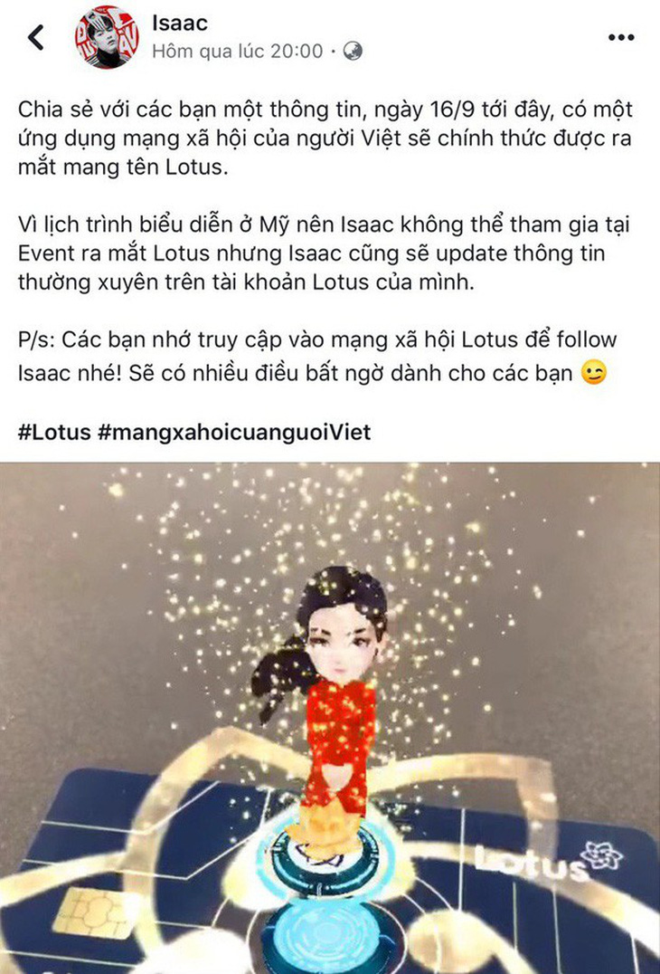 Sao Vbiz, hot-teen đồng loạt khoe thiệp mời ra mắt MXH Lotus - Ảnh 5.