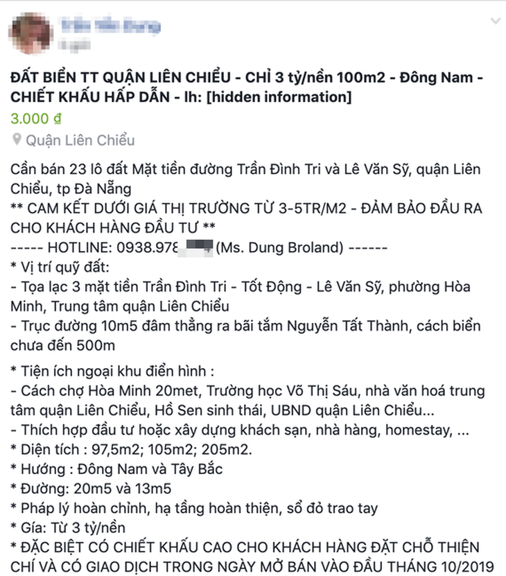 Rao bán đất quy hoạch thành đất phân lô trên Facebook, bị phạt 10 triệu - Ảnh 1.