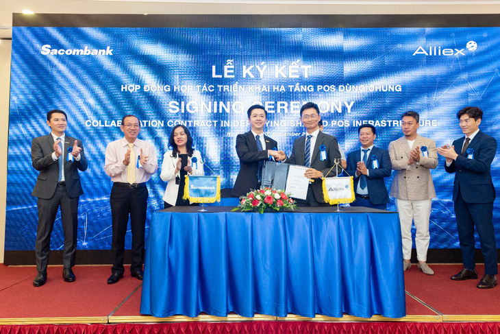 Sacombank và công ty cổ phần Alliex Việt Nam ký kết hợp tác triển khai hạ tầng POS dùng chung - Ảnh 1.