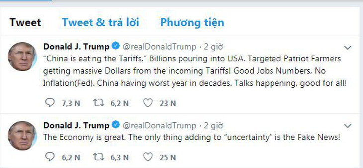 Ông Trump: Trung Quốc đang trải qua năm tháng tồi tệ nhất - Ảnh 2.