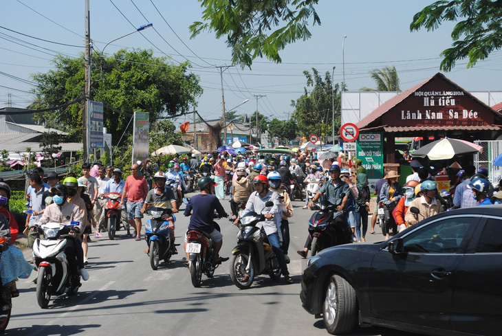 Làng hoa Sa Đéc ken đặc du khách ngày đầu dừng thu vé - Ảnh 4.