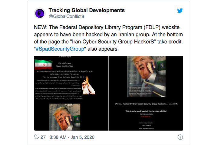 Hacker Iran tấn công trang web Mỹ chế hình tổng thống Trump?  - Ảnh 1.