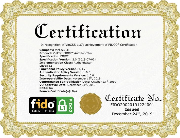 Vingroup đạt xác thực bảo mật FIDO2 toàn cầu - Ảnh 3.