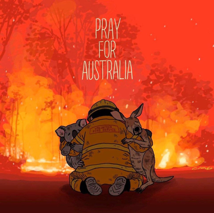 Thế giới cầu nguyện cho nước Úc vượt qua trận cháy rừng thảm khốc - Ảnh 3.