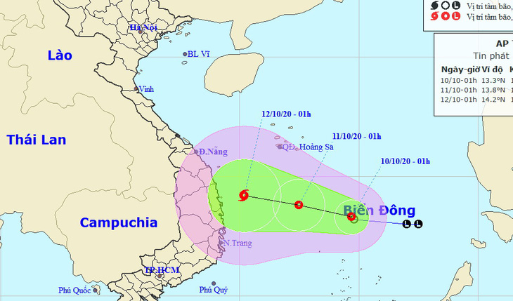 Áp thấp nhiệt đới cách Song Tử Tây hơn 200km, từ Quảng Trị đến Quảng Ngãi mưa to đến rất to - Ảnh 1.