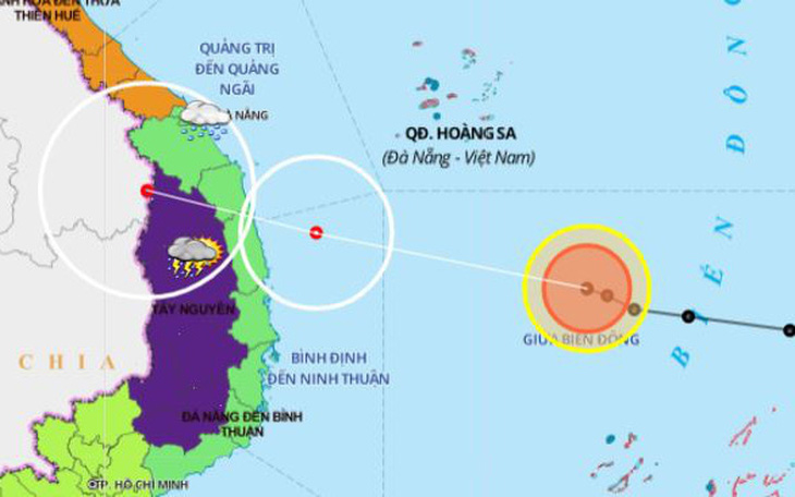 Áp thấp nhiệt đới cách Bình Định 470km, khả năng thành bão trong 12 giờ tới