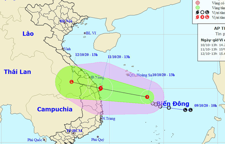 Áp thấp nhiệt đới cách Bình Định 470km, khả năng thành bão trong 12 giờ tới - Ảnh 1.