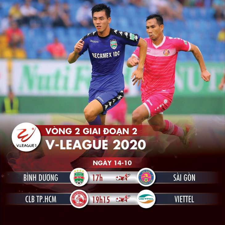 Lịch trực tiếp V-League 2020 ngày 14-10: CLB TP.HCM - Viettel