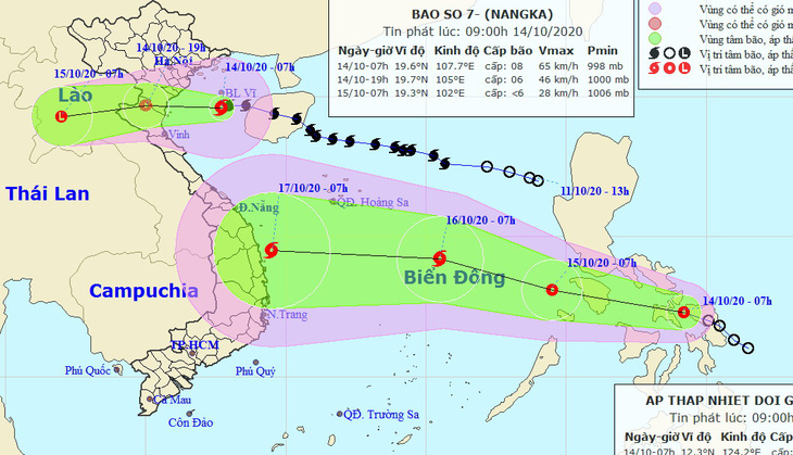 Bão số 7 suy yếu, áp thấp nhiệt đới mới mạnh lên khi vào Biển Đông - Ảnh 1.