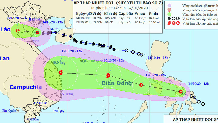 Bão số 7 suy yếu thành áp thấp nhiệt đới - Ảnh 1.