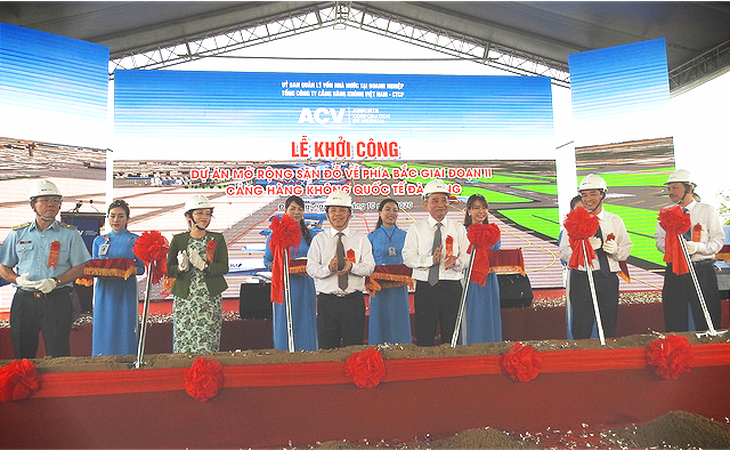 Khởi công dự án mở rộng sân đỗ sân bay Đà Nẵng - Ảnh 1.