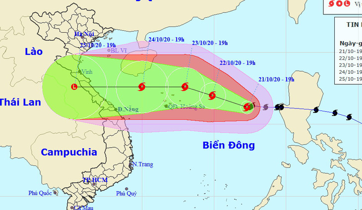 Bão số 8 đang mạnh lên, gió giật cấp 13 và tiếp tục tiến gần Hoàng Sa - Ảnh 1.