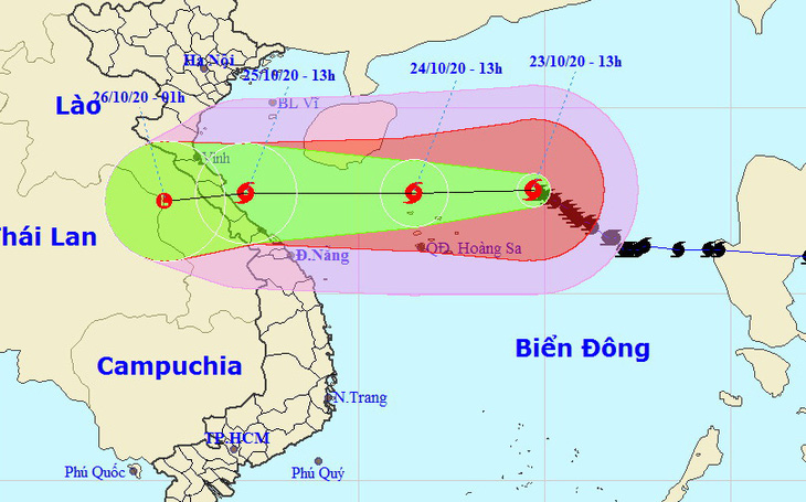 Đêm nay bão số 8 tăng tốc hướng vào đất liền Hà Tĩnh - Thừa Thiên Huế