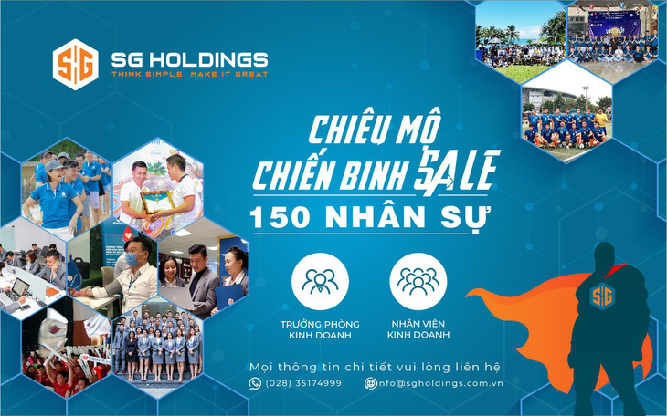 SG Holdings tuyển dụng thêm 150 nhân sự vị trí trưởng phòng kinh doanh và nhân viên kinh doanh - Ảnh 1.
