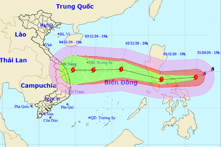 Ngày 2-11 siêu bão Goni vào Biển Đông, tâm bão cách Hoàng Sa 470km - Ảnh 1.