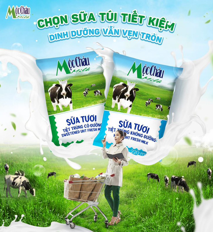 Mộc Châu Milk ra mắt sữa tươi bịch giấy mới: Trọn dinh dưỡng, thêm tiết kiệm - Ảnh 1.