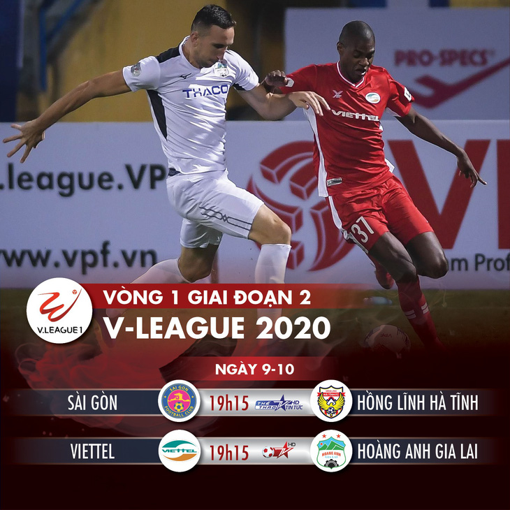 Lịch thi đấu V-League 2020 ngày 9-10: Viettel - Hoàng Anh Gia Lai - Ảnh 1.