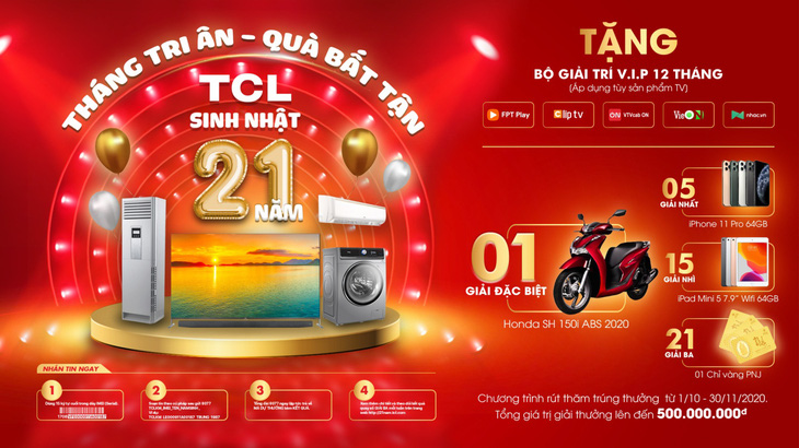 Tháng tri ân – quà bất tận từ TCL Việt Nam - Ảnh 1.