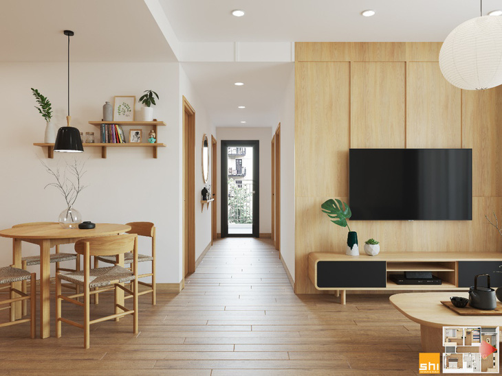 Thiết kế nội thất căn hộ phong cách Japandi - Sự kết hợp 2 châu lục - Ảnh 4.