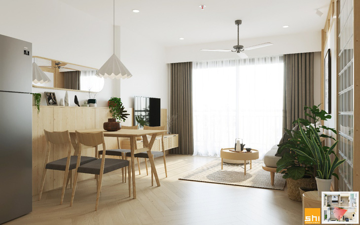 Thiết kế nội thất căn hộ phong cách Japandi - Sự kết hợp 2 châu lục - Ảnh 6.