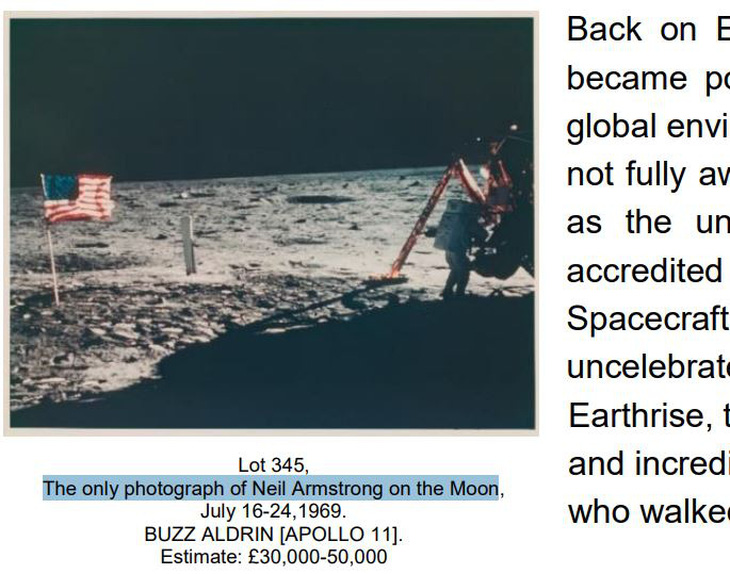 Đấu giá ảnh Neil Armstrong trên Mặt trăng và nhiều ảnh hiếm của NASA - Ảnh 2.