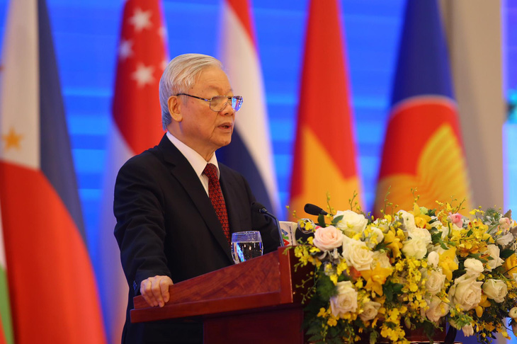 Tổng bí thư, Chủ tịch nước phát biểu khai mạc Hội nghị cấp cao ASEAN 37 - Ảnh 1.