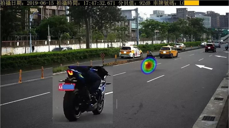 Đài Loan lắp camera âm thanh phạt người lái xe ồn ào - Ảnh 1.