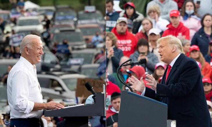 Hai ông Trump, Biden làm gì trong ngày cuối trước bầu cử? - Ảnh 1.