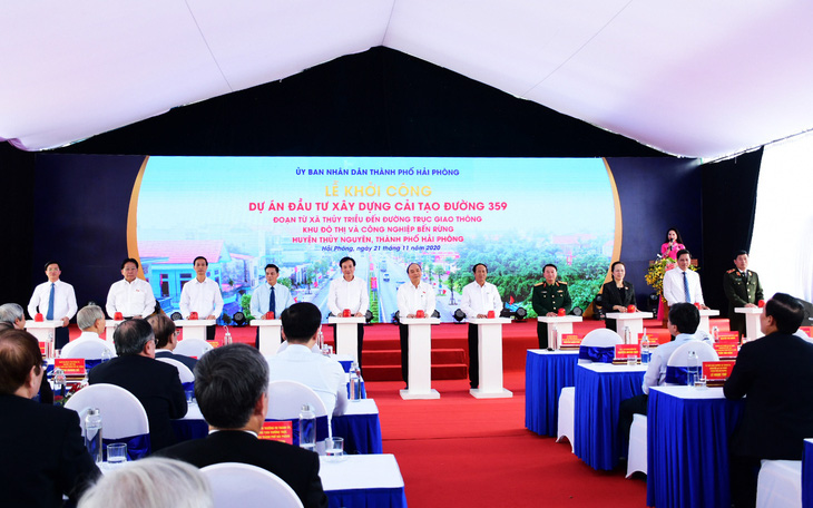 Thủ tướng nhấn nút khởi công dự án nâng cấp đường 359 kết nối Hải Phòng - Quảng Ninh