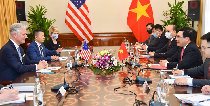 Phó thủ tướng Phạm Bình Minh tiếp Cố vấn an ninh quốc gia Mỹ O’Brien - Ảnh 3.