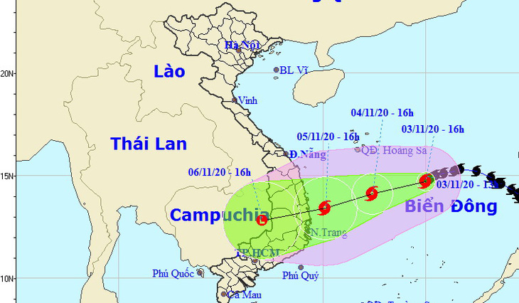 Ảnh hưởng bão số 10, biển Quảng Nam - Ninh Thuận gió mạnh lên từ tối nay - Ảnh 1.