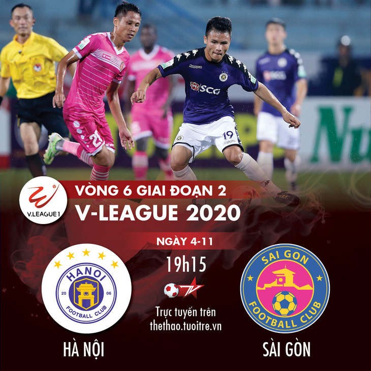 Lịch trực tiếp V-League 2020: CLB Hà Nội quyết đấu Sài Gòn - Ảnh 1.