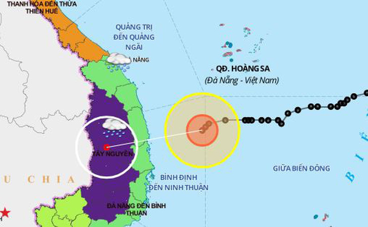Bão số 10 yếu thành áp thấp, miền Trung có nơi mưa trên 250mm - Ảnh 1.