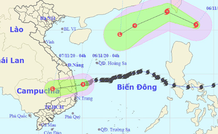Áp thấp nhiệt đới trên biển Quảng Ngãi đến Phú Yên, miền Trung gió mưa - Ảnh 1.