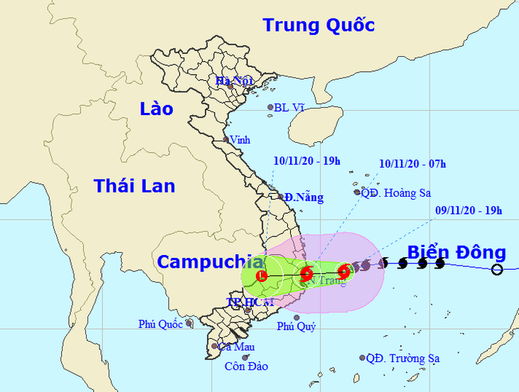 7h sáng bão đổ vào biển Bình Định - Ninh Thuận, gió giật cấp 11 - Ảnh 1.