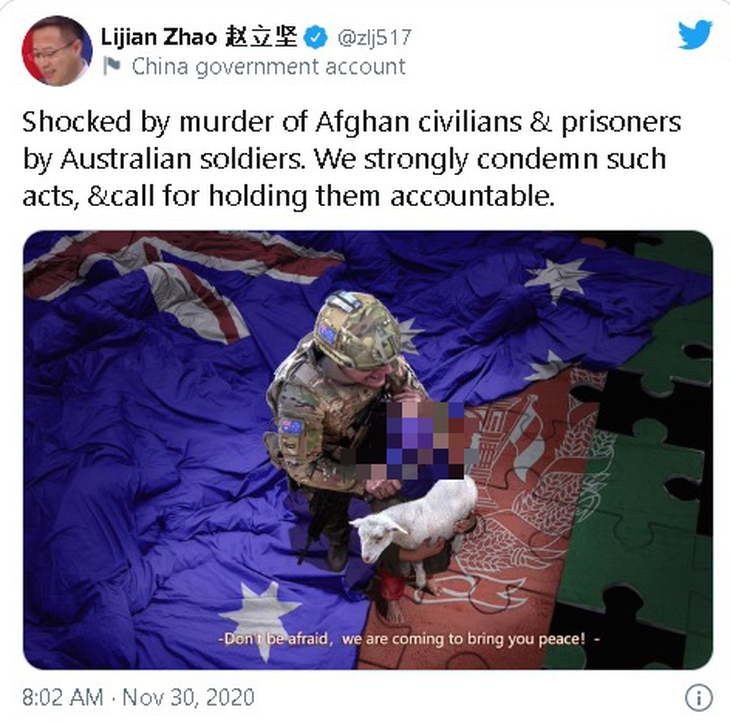 New Zealand quan ngại việc Trung Quốc đăng ảnh lính Úc sát hại bé gái Afghanistan - Ảnh 1.