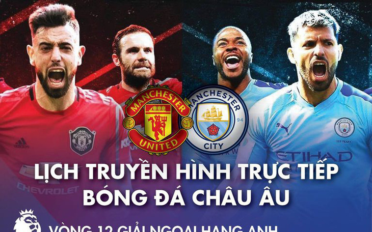 Lịch trực tiếp bóng đá châu Âu: Đại chiến Man United - Man City, Real - Atletico Madrid