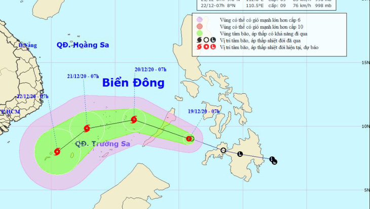 Áp thấp nhiệt đới áp sát Biển Đông, có thể gây gió giật cấp 11 khi thành bão - Ảnh 1.