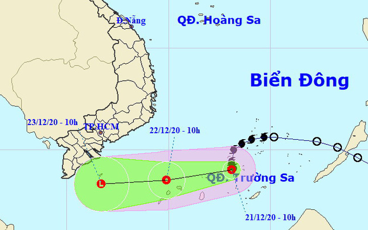 Bão suy yếu thành áp thấp nhiệt đới, miền Nam mưa