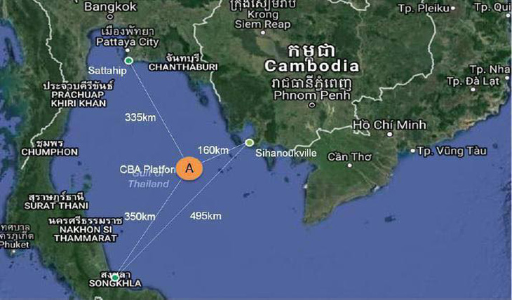 Campuchia khai thác mỏ dầu ở vùng biển gần Việt Nam - Ảnh 1.