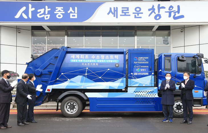 Hàn Quốc thử nghiệm xe chở rác chạy bằng hydro đầu tiên trên thế giới - Ảnh 1.