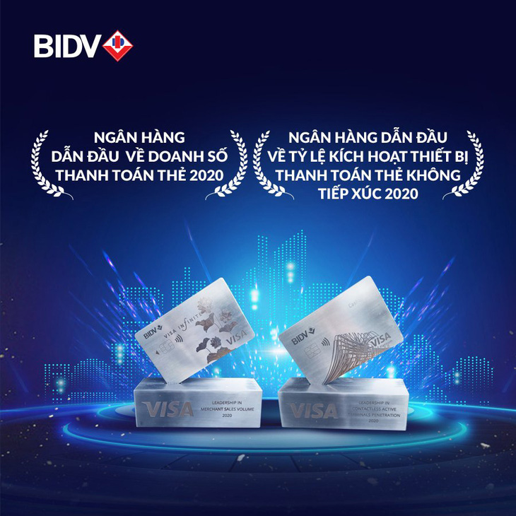 Thanh toán thẻ BIDV được VISA trao hai giải thưởng - Ảnh 1.