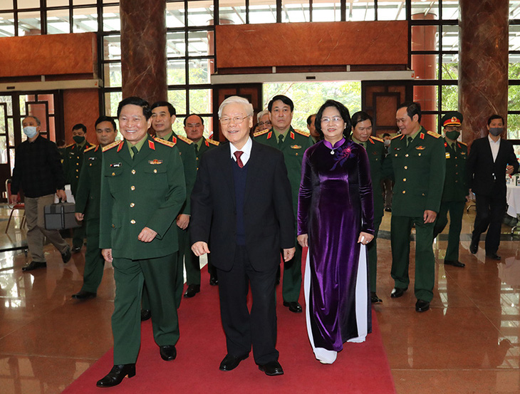 Tổng bí thư, Chủ tịch nước Nguyễn Phú Trọng: Quân đội tuyệt đối không được chủ quan, thỏa mãn - Ảnh 2.