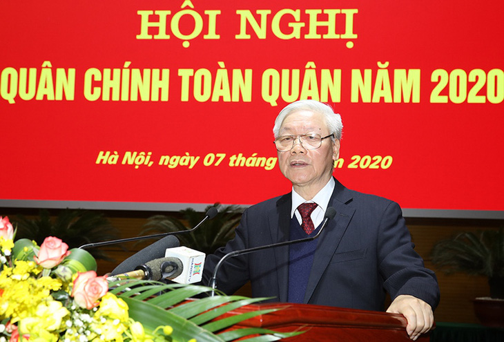 Tổng bí thư, Chủ tịch nước Nguyễn Phú Trọng: Quân đội tuyệt đối không được chủ quan, thỏa mãn - Ảnh 1.