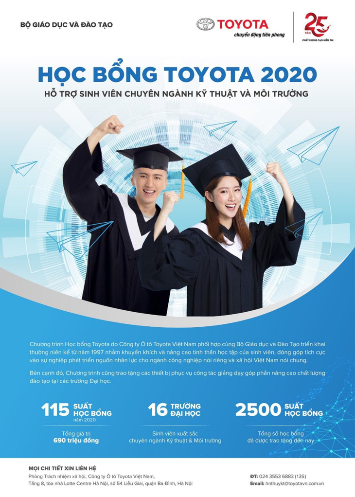 Học bổng kỹ thuật Toyota tiếp sức sinh viên chinh phục ước mơ - Ảnh 1.