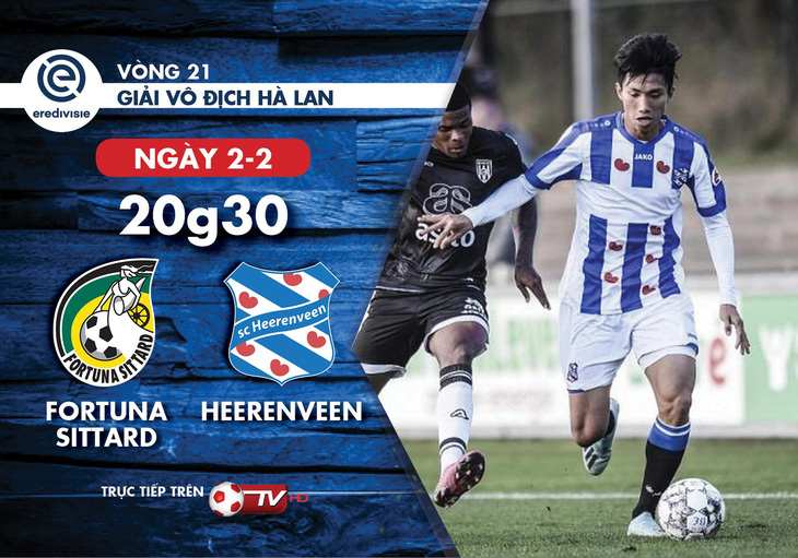 Lịch thi đấu CLB Heerenveen của Văn Hậu ngày 2-2 - Ảnh 1.